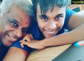 Ashish Vidyarthi Instagram - An unexpected early wrap from work...I come home to him writing code... I ask the whats... And then, He has a tutoring conversation with me, about a Java, which has nothing to do with Sumatra. Child is the father of man. { Alshukran Mogs.. Alshukran Zindagi!} Mumbai, Maharashtra