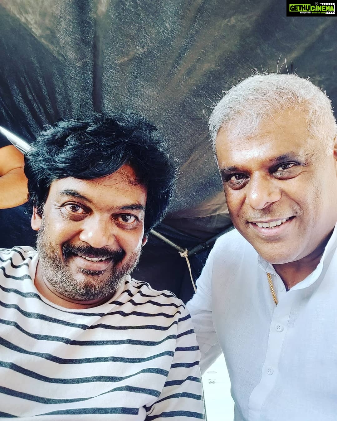 Ashish Vidyarthi Instagram - With Dear @purijagannadh.. Amidst the warmth of Varanasi .. 44c and counting as we progress through the day.... The joys of making Cinema. Dashashwamedh Ghat