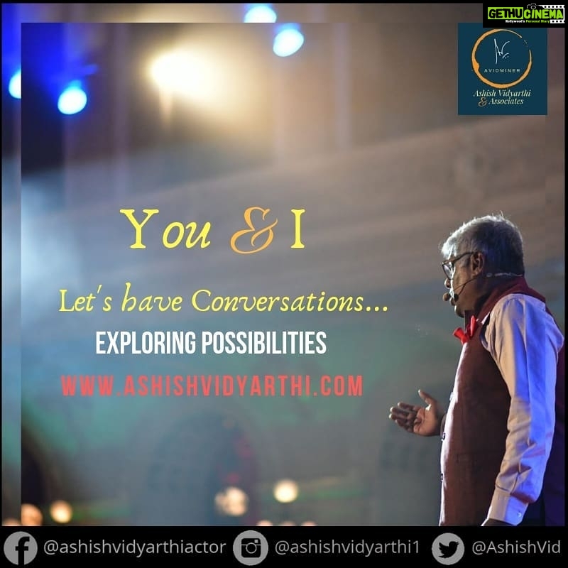 Ashish Vidyarthi Instagram - Conversations allow us to get access...🔑 Conversations illuminate the present...🕯️ Conversations can alter the future course of life & organisations... 🛤️ Innovative possibilities await to be discovered...💡 Let's be in a conversation... @ashishvidyarthi1