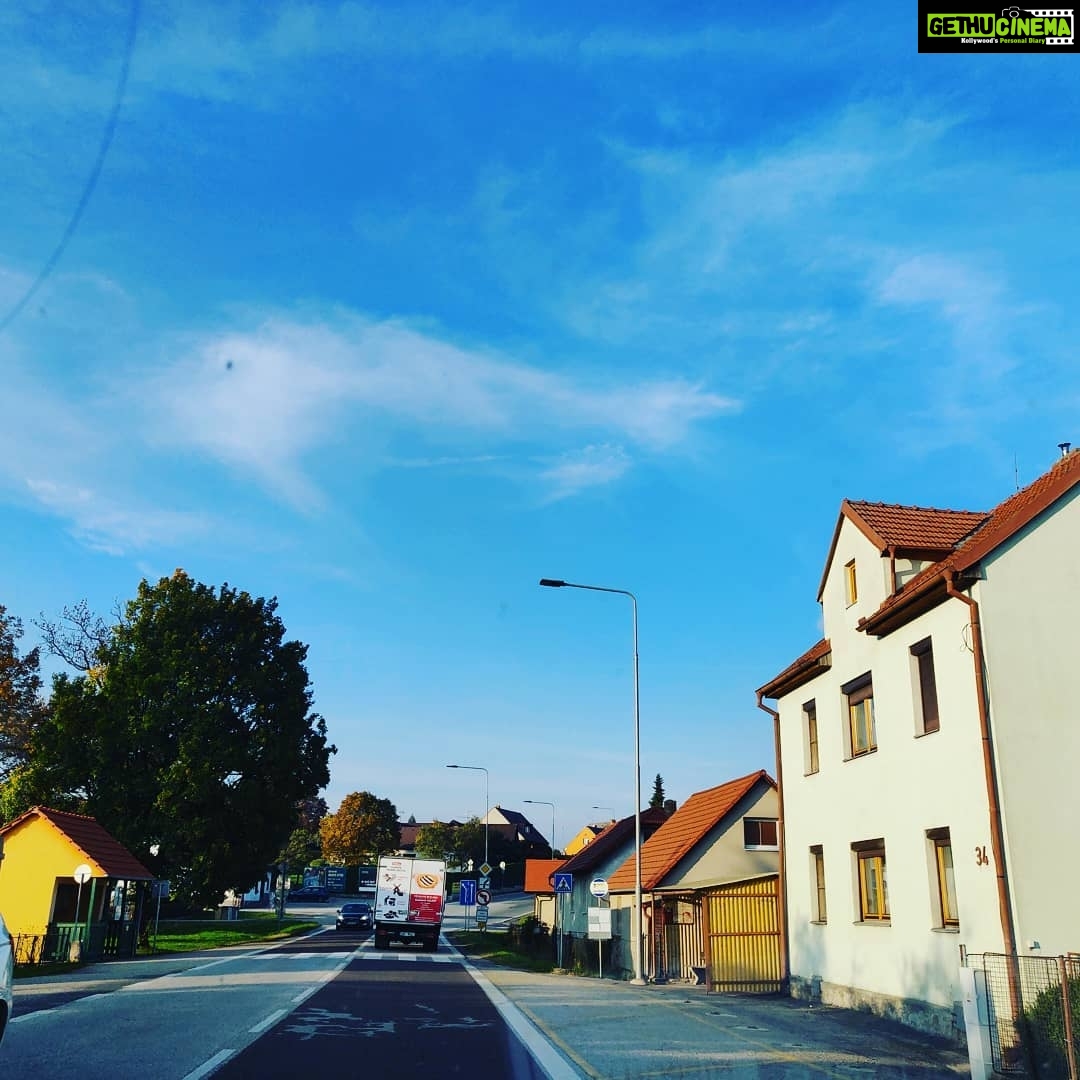 Ashish Vidyarthi Instagram - When quaint is quiet..and blue.. Prisecna, Jihočeský Kraj, Czech Republic