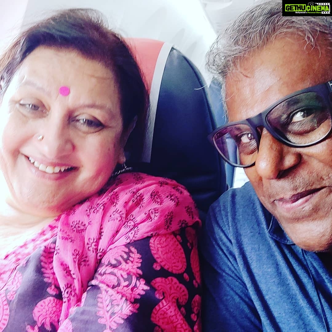 Ashish Vidyarthi Instagram - Enroute Jabalpur for Dayashankar ki Diary.. With Nadiraji.