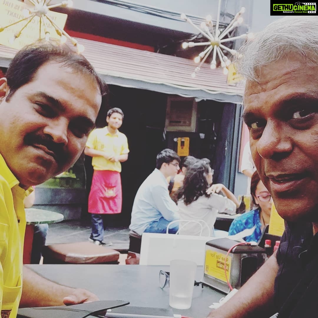 Ashish Vidyarthi Instagram - Heard Poetry recited by Irfan Qureshi, as we sat this morning at the iconic Prithvi.. A surprise for me as he has waited us at the cafe for years.. Never knew this aspect of him.. What other aspects we miss out in people? Prithvi Theatre