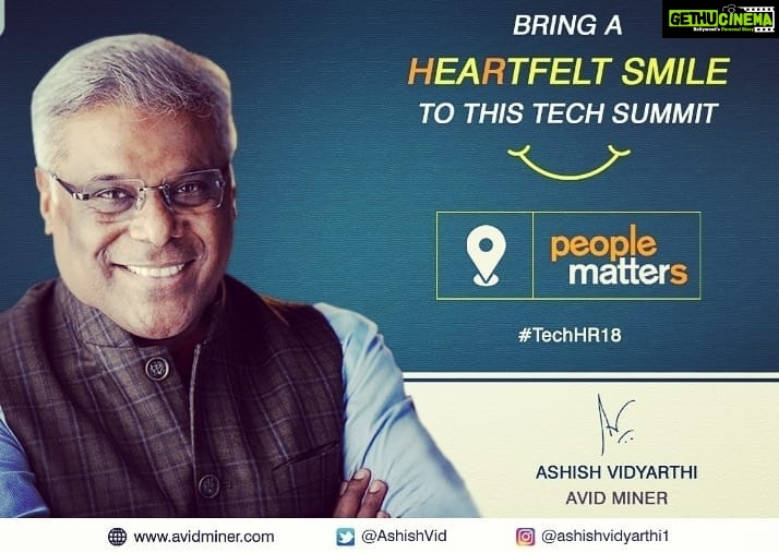 Ashish Vidyarthi Instagram - Looking forward to a conversation on "Growing Humanness amidst the clamour of tech" today at 12noon at the #TechHR18 summit in Gurugram.. Magic can happen in the simple... Infact it does.. But do we notice it.. Do share your thoughts.. Alshukran Bandhu.. Alshukran Zindagi! #conference #bespoke #theatre #summit #AvidMiner