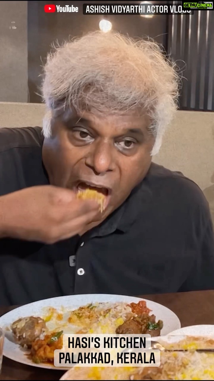 Ashish Vidyarthi Instagram - I am at @hasiskitchen in Palakkad, Kerala...gorging on delicious non-vegetarian food and yummy desserts. In this food vlog, you will meet the talented Hasina Ji who runs Hasi's Kitchen along with her husband Arif. Her passion and love radiate in the food she so lovingly prepared for us. Click the Link in Bio to watch the full Vlog.. Alshukran Bandhu, Alshukran ZindagiZZZ #kerala #palakkad #godsowncountry #nature #love #food #streetfood #mutton #biryani #prawnsmasala #muttonsukkha #pudding #coconut #reels #reelitfeelit #reelkarofeelkaro #trending #viral #nonveg #actorvlogs #ashishvidyarthi #foodlover