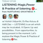 Ashish Vidyarthi Instagram – LISTENING is an art which may be inculcated.. It Opens Up vast possibilities.. From opportunities, to being present in the moment. Let’s explore the Magic,Power & Practice of listening.
Click to join right now https://www.clubhouse.com/join/nurturing-greatness/k46E3lvR/PDp9pXZR