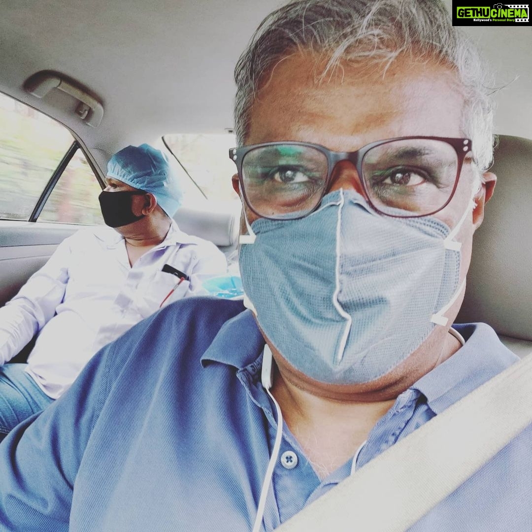 Ashish Vidyarthi Instagram - Day 1 of shoot, after March... Stay well.. Work great!