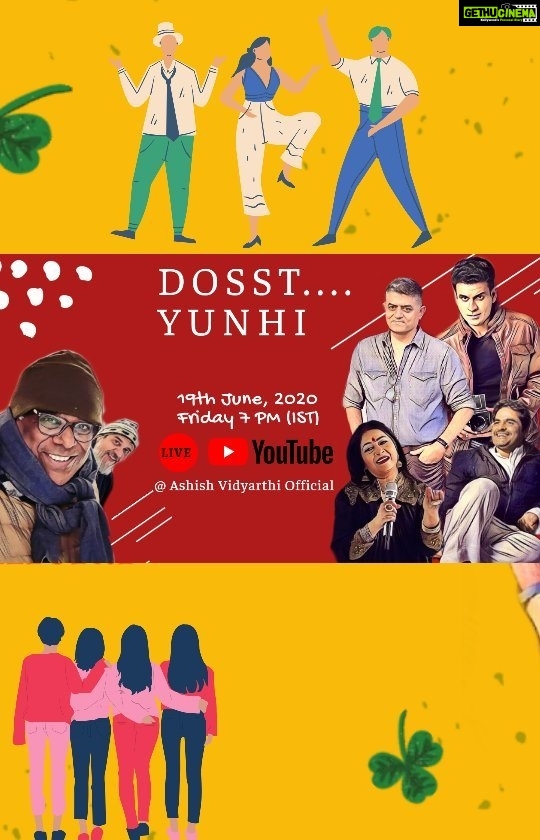 Ashish Vidyarthi Instagram - Joy.. Happiness... Upset... Learning ... Play...Fight... Trust... Guide... Support... Dosst... Friend... Nanban... Mitra... They used to be a habit... Then we got busy... And lonely too. Can we get back to them? For when there are friends.. We aren't alone.. And in this world, we do have friends. Inviting you to a reconnect of friends.. Tomorrow, 19th June at 7pm (IST). Do join if you are free.. Psst... I turn 55 tomorrow. Alshukran Bandhu Alshukran Zindagi www.avidminer.com #life #friendship #ashishvidyarthi #avidminer #friendsforlife