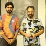 Ashok Selvan Instagram - When the student met the Vaathiyaar! Absolute honour. And thankful for calling our team and appreciating for #SilaNerangalilSilaManidhargal in his busy schedule. #FanBoy for life. @ikamalhaasan