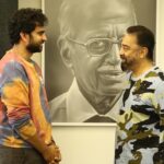 Ashok Selvan Instagram - When the student met the Vaathiyaar! Absolute honour. And thankful for calling our team and appreciating for #SilaNerangalilSilaManidhargal in his busy schedule. #FanBoy for life. @ikamalhaasan