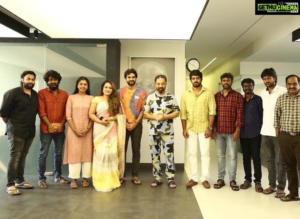 Ashok Selvan Instagram - When the student met the Vaathiyaar! Absolute honour. And thankful for calling our team and appreciating for #SilaNerangalilSilaManidhargal in his busy schedule. #FanBoy for life. @ikamalhaasan