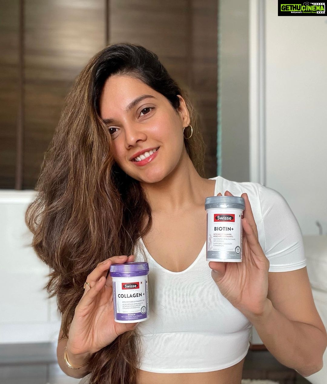 Ashrita Shetty Instagram - There's no better feeling than being proud and confident in your natural self. I got this confidence from Swisse Biotin+ and Collagen+ Tablets @swissein. The collagen peptides in Swisse Collagen+ supports skin elasticity and reduce the appearance of wrinkles & fine lines, while the Swisse Biotin+ tablets help in the formation of fatty acids that nourish healthy hair, skin & nails. Get yours from www.swisse.co.in #swissewellness #swissesquad #biotin #collagen #gopromoto