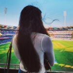 Ashrita Shetty Instagram - Throwback to cheering on the husband 🇮🇳💙 Wankhede Stadium