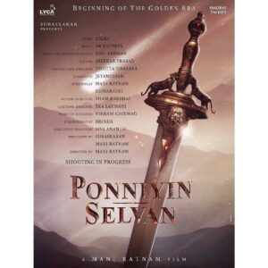 Ashwin Kakumanu Instagram - Here's the title look for #Ponniyinselvan . The Beginning of the Golden Era. #ManiRatnam #ARRahman #ThottaTharani #RaviVarman #Brindamaster #Lyca #dreamteam #duo @madrastalkies