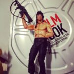 Ashwin Kakumanu Instagram - Today is the release of Rambo: last blood and to celebrate the occasion here's me goofing off and also wishing @officialslystallone the best for the release. First blood 2 was one of the first films I remember my dad showing me as a kid. My friend vijayan and I used to watch that vhs tape till we ruined it. We collected the toys as kids and put him on grass ,sand and made our own little adventures. Now,I'm not sure I would show that sort of graphic violence to a 7 year old today but I think I turned out okay. 🧐 @officialslystallone you're an inspiration for the opportunities you created for yourself when people when wouldn't give you any or when they thought you were down & out... Keep punching Sly. #rambolastblood #ramboday @necaofficial