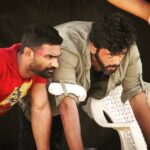 Ashwin Kakumanu Instagram - Agni and I checking out a shot on the set of 'Ithu vedalam sollum kathai'. It's taken a while but this movie is going to be something special. @bashakkkg @gregburridge @rrathindran @robertozazzara photo by @fareedhsheik #ithuvedalamsollumkathai