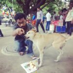 Ashwin Kakumanu Instagram - Met my old friend @verynewusername after ages! Lemon tea in t nagar with a furry friend who got a good massage session :)