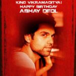 Ashwin Kakumanu Instagram - Happy birthday @abhaydeol! Have a great one! Keep inspiring with your work! Looking forward to your next including our own #IdhuVedhalamSollumKathai #HBDKingVikramaditya
