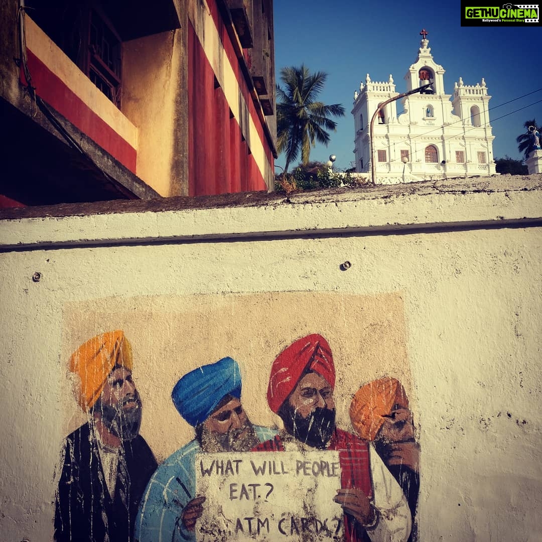 Ashwin Kakumanu Instagram - Welcome to #Goa #panaji #graffiti #streetart