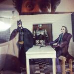 Ashwin Kakumanu Instagram - Got my #neca #christianbale #batman figure! And my interrogation room #diorama from #thedarkknight is still coming together when I get the time to work on it :)
