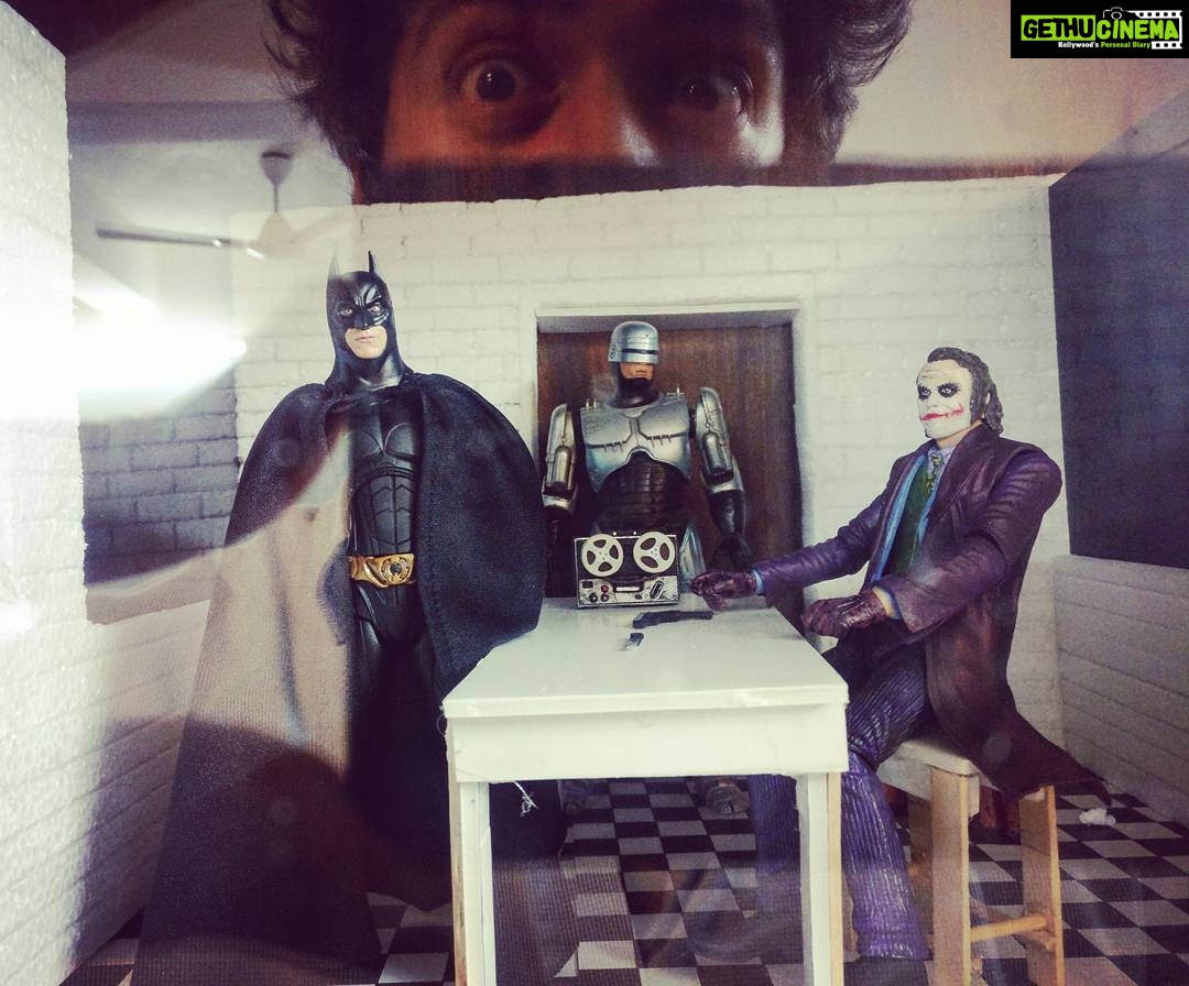 Ashwin Kakumanu Instagram - Got my #neca #christianbale #batman figure! And my interrogation room #diorama from #thedarkknight is still coming together when I get the time to work on it :)