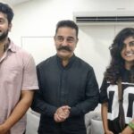 Ashwin Kakumanu Instagram - So this happened few weeks back. Sonali was asked to act in the big boss ad directed by @kadhai_films with none other than Mr. Kamal hassan. The man has been one of my inspirations with his multiple talents, his dedication to his craft as well as the varied types of films he does instead of doing the same formula film. So it was ironic and surreal that @son_emk got to work with him! And even though I had met him on a couple of occasions before, for the audio launch of Megha, the difference was, this time I got a brief chance to see him work - to rehearse, to improvise, and be in his element. After the shoot, they took a group photo of the cast and crew and then Mahendran sir was gracious enough to introduce us personally to him. Major fan boy moment for me. Oh! BTW My wife acted pretty well too.. 😉