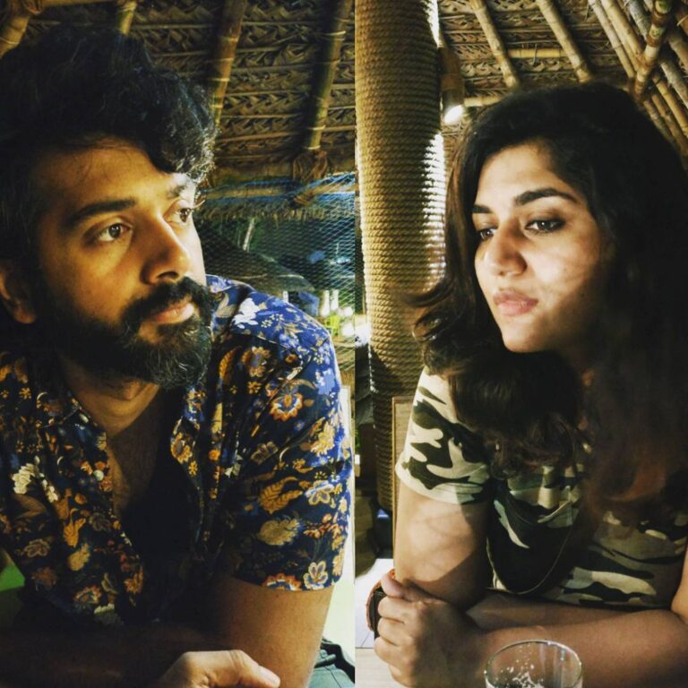 Ashwin Kakumanu Instagram - With the better half @son_emk last weekend took her to mahabalipuram for her birthday!Here we are posing like we are looking off thoughtfully away from the camera.😁 #mahabaliburam #beachmood