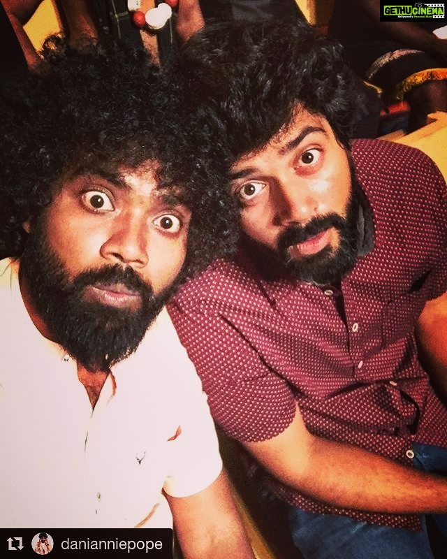 Ashwin Kakumanu Instagram - What's that they say when friends start looking like each other? I don't know but see if you can figure out where he stops and I start. 😁Danny boy and I during promotions for #Thiri @danianniepope