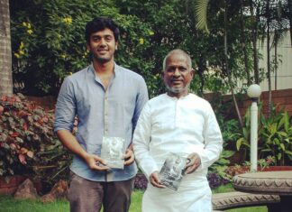 Ashwin Kakumanu Instagram - Piranthanaal Vaazthukkal #isaignaani #illayaraja sir. Got the opportunity to interact with raja sir during my first film as a lead actor, #megha. Will always be a highlight in my career the time I got to observe him and how he worked his magic . After he watched the film to start his background score he walked out of his studio and saw me and said, 'Nalla panirke pa'. Those encouraging words meant the world to me coming from him! His #puthamputhukaalai gave such a platform for me that I'm still recognized as 'Andha kalyaanathla camera vechu suthitiripingalae' by some people (the guy roaming around the wedding with the camera) 😀🖖
