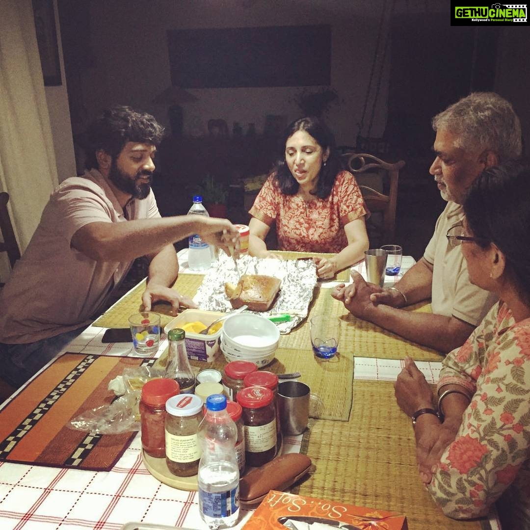 Ashwin Kakumanu Instagram - Thank you all for your birthday wishes. Spent the day promoting #thiri and got to finish the day off by spending dinner with family and eating a delicious home baked cake.