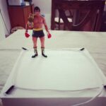 Ashwin Kakumanu Instagram - Building miniatures is a perfect way to free my mind and do something creative with everyday stuff. I used to love doing this as a kid and am going to start doing this again whenever I get time. Next project: building a boxing ring for rocky with some thermocol, shoelaces & springs #boysandtheirtoys #everybodyneedsahobby #neca #dioramas #stallone