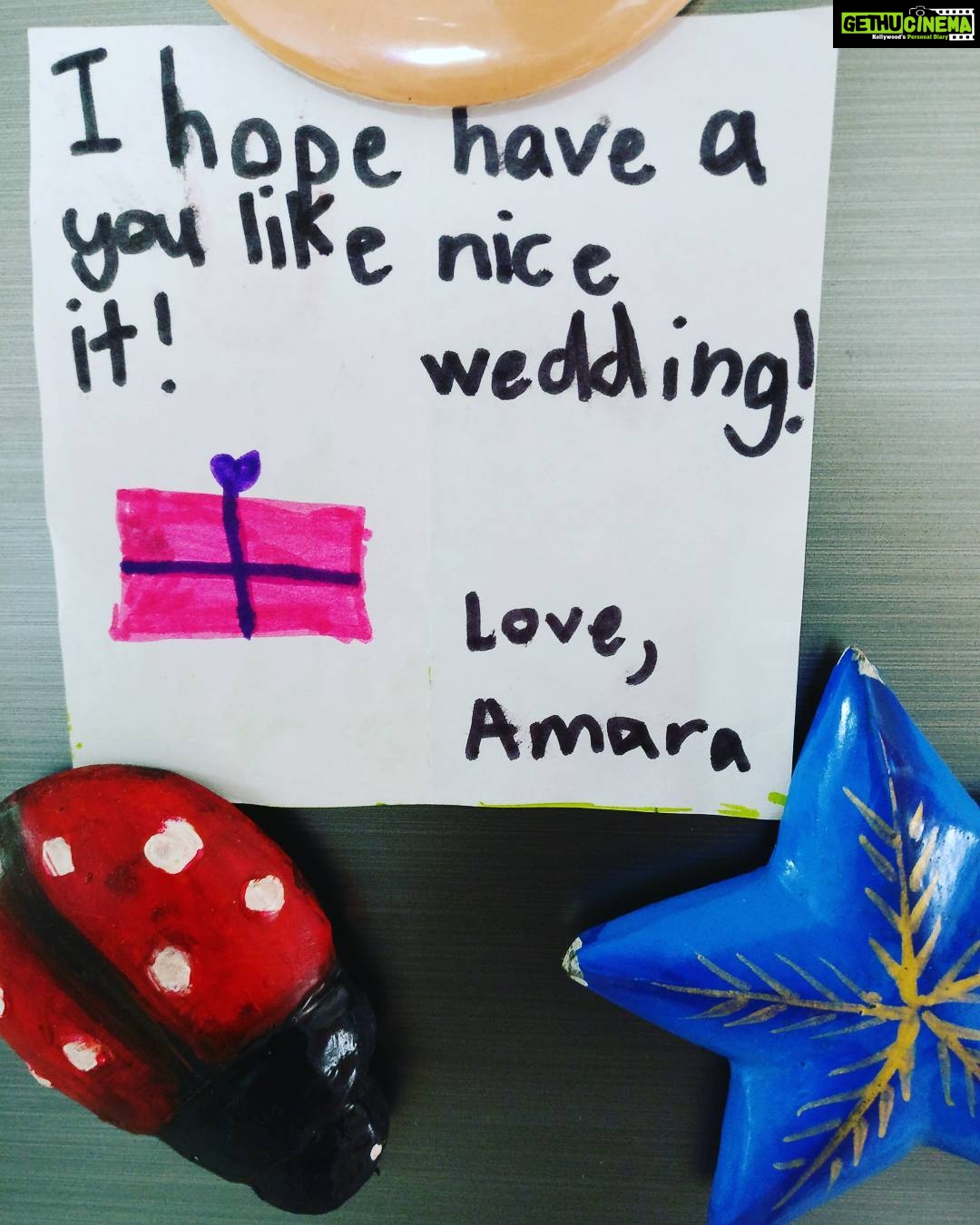 Ashwin Kakumanu Instagram - With all the bad news on the TV, Internet and world around us, its nice to look at the fridge sometimes. #creativeniece #weddingmemories