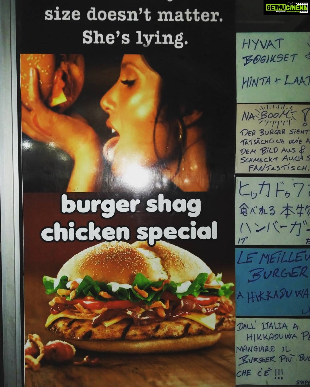 Ashwin Kakumanu Instagram - Such subtle advertising. Burger shag. :)