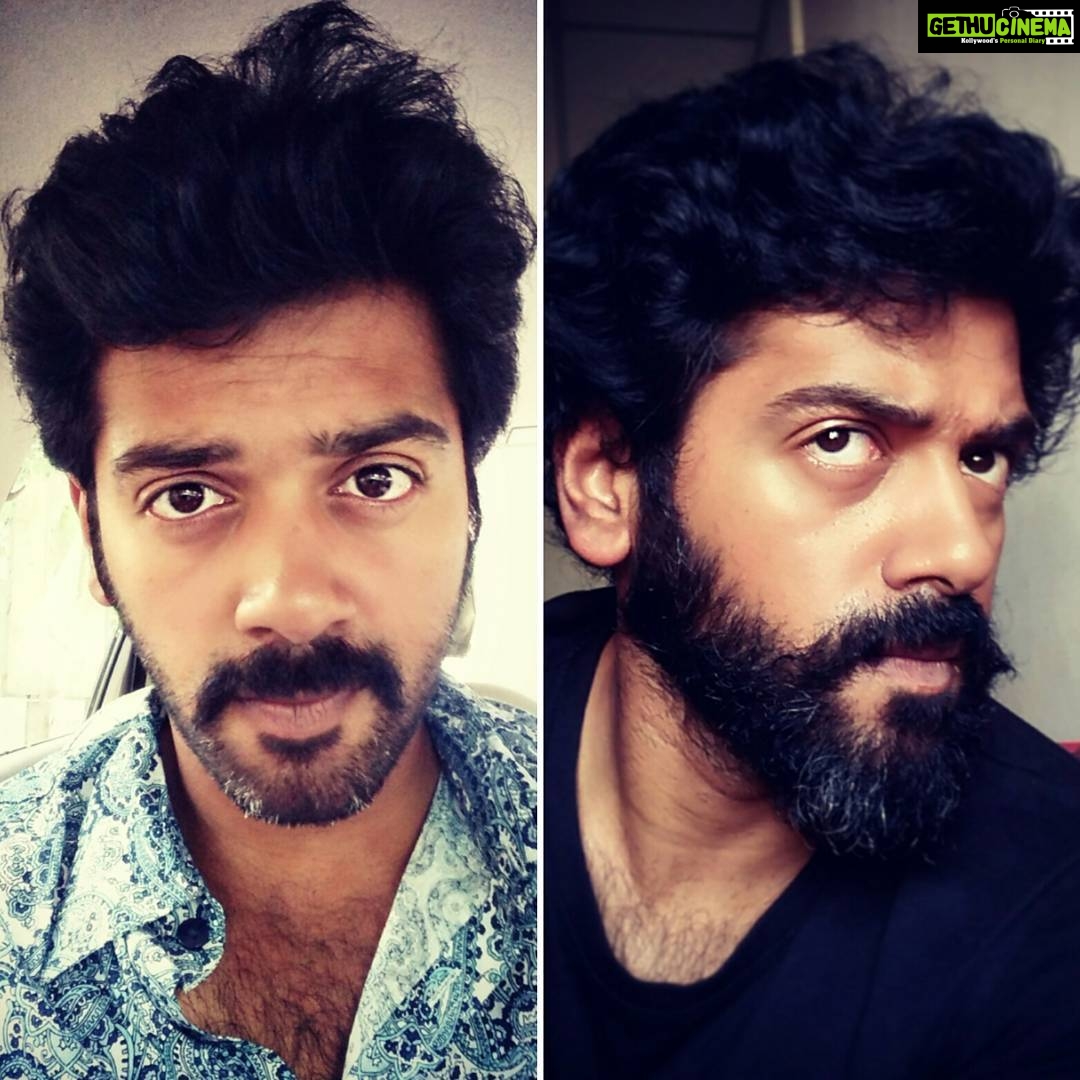 Ashwin Kakumanu Instagram - One month to go from Left to Right. Can it be done? Better stock up on hair oil just in case. #dhaadiworry