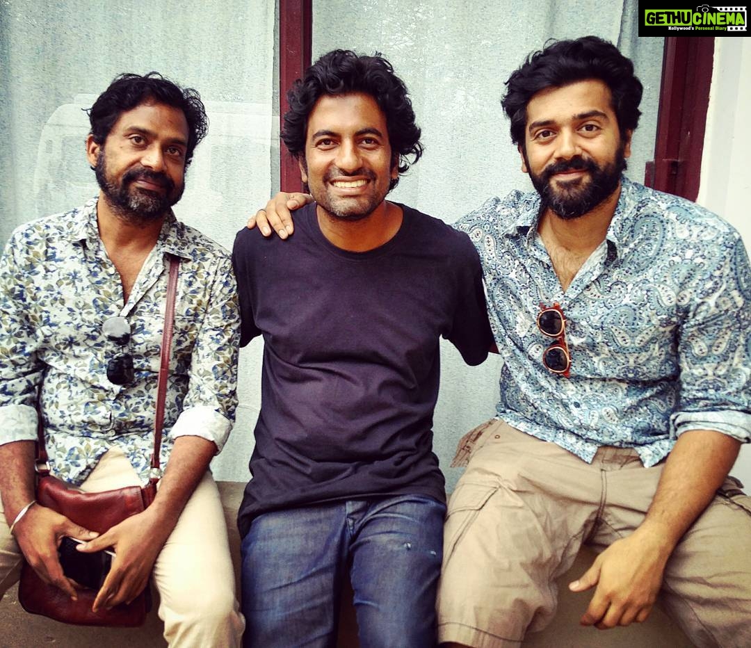 Ashwin Kakumanu Instagram - Somu na, director rathindran & I at the pushkar schedule wrap of #ithuvedalamsollumkadhai