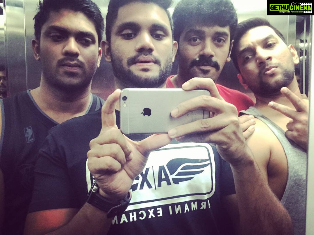 Ashwin Kakumanu Instagram - Lift posing with the boys