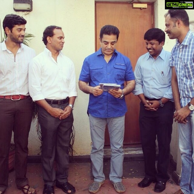 Ashwin Kakumanu Instagram - Lifetime chance..meeting kamal sir when he won the #padmabhushan