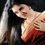 Athmiya Instagram - #First photoshoot 🙈❤️#saree #throwback 🤩