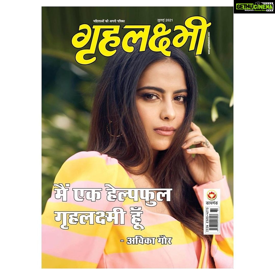 Avika Gor Instagram - "मैं भी गृह लक्ष्मी" जुलाई 2021 गृह लक्ष्मी मैगजीन से हुई खास बातचीत। #grehlaxmi #glfundey #coverstory Magazine - @grehlakshmi Publicist: @shimmerentertainment @lathiwalatasneem @namitarofficial Pr managed by - @simranrajput07 Photographer @eshaangirri stylist @harmann_kaur_2.0 Hair & makeup @sandysartistry My assistant @bobby_kosuri @viniyardfilms