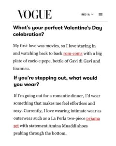 Banita Sandhu Instagram - valentine’s day with @vogueindia 💌