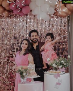 Bhama Instagram - Gauri’s First Birthday ♥️

@party.genie 
Pink attires: @t.and.msignature 
@shabeerzyed_photography 
@2b1_films 
@meralda.jewels 
@shibin4865 
Arun’s attire : @men_in_q_wedding