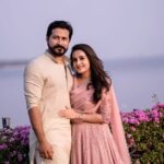 Bhama Instagram - Sharing our engagement photos to you all my dears💍 (2019) All Prayers&Blessings needed Much Love 💕 Thank u so much @t.and.msignature 💍 @tiyaneilkarikkassery 💍 @sainu_whiteline 💍 Ramada Resort Kochi