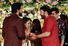 Bhama Instagram - Thank u sooo much dear Mammooka😇 Your presence & blessings made our occasion very special ♥️ Feeling Blessed ♥️🙏 #Mammokka #Legend #wedding # reception #blessing # happiness @mammootty ♥️ Photography - @sainu_whiteline