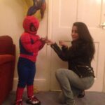 Bhama Instagram - #With my spiderboy♥️ #kichu darling #throwback #london days #missing scene Chorleywood