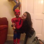 Bhama Instagram - #With my spiderboy♥️ #kichu darling #throwback #london days #missing scene Chorleywood