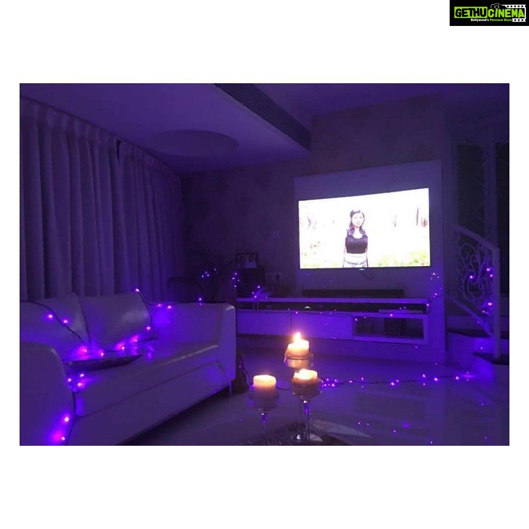 Bhama Instagram - Designed myself,I love interior designing ๐and this is my heaven where I always wanted to place lights and candles being a candle lover..when u feel confused on things,switch on the fancy lights and candles to stay relaxed..!!๐ #my space #candle lover๐ Kochi, India