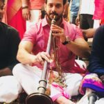 Bharath Instagram - It was fun learning nadhaswarum !! Amazing instrument !!