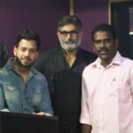 Bharath Instagram - Finally work started post strike !! Dubbing for Kalidass- Day 1 !! 😀#dubbing #actorslife #work #happy