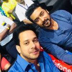 Bharath Instagram - Pbl season 3 with surya Anna !! 😀! Loads of badminton and fun !! #pbl #surya #badminton Jawaharlal Nehru Stadium