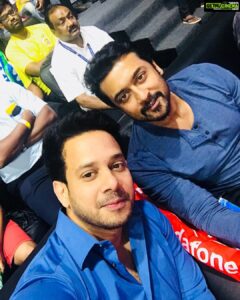 Bharath Instagram - Pbl season 3 with surya Anna !! 😀! Loads of badminton and fun !! #pbl #surya #badminton Jawaharlal Nehru Stadium