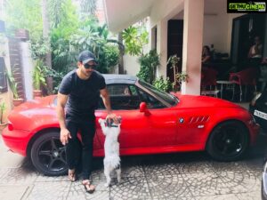 Bharath Instagram - Lazy Tuesday !! Snowy and me !! Negotiation mode !! 😜🐶